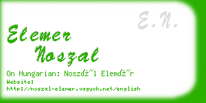 elemer noszal business card